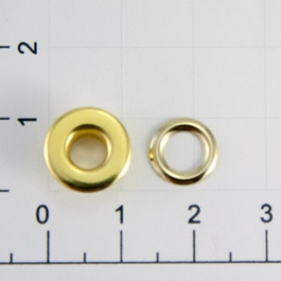 Люверс круглый пластина 5 мм золото