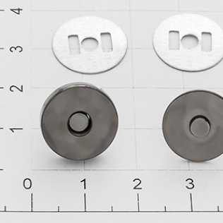 Магнит кнопка 14 мм никель темный