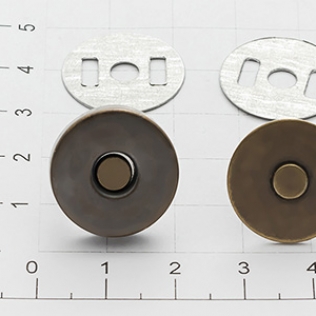 Магнит кнопка 18 мм антик