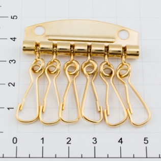 Ключница на 6 ключей 48 мм золото