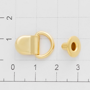 Клепка с кольцом 8 мм золото