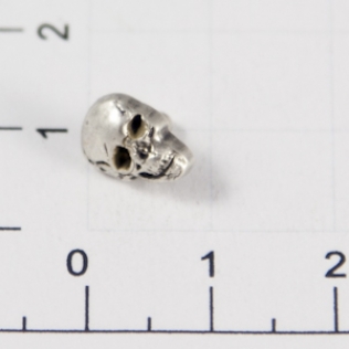 Заклепки череп 7 мм серебро черное (античное)