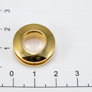 Люверс круглый на резьбе 10 мм золото