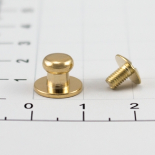 Кобурная кнопка винт 6 мм золото