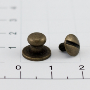 Кобурная кнопка винт 6 мм антик