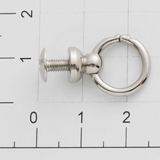 Кнопка кобурная с кольцом 10 мм никель