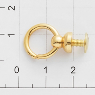 Кнопка кобурная с кольцом 10 мм золото