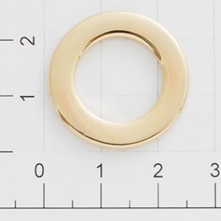 Кольцо плоское 15 мм золото