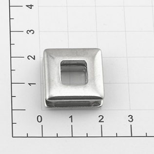 Люверс квадратный двухсторонний 20 мм никель
