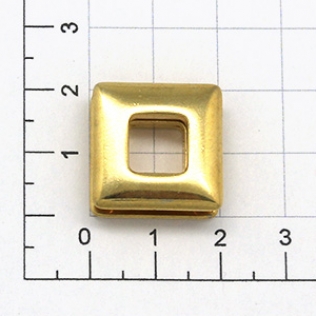 Люверс квадратный двухсторонний 20 мм золото