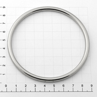 Ручка кольцо для сумки 80 мм никель