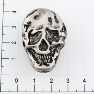 Заклепки череп 27 мм серебро черное (античное)