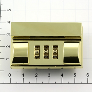 Замок кодовый для портфеля и барсетки 54 мм золото