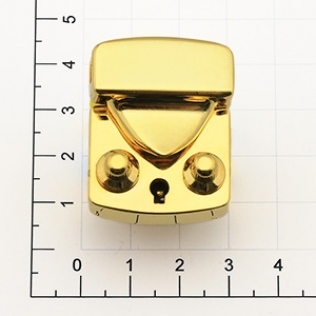 Замок для сумки с ключом 28 мм золото