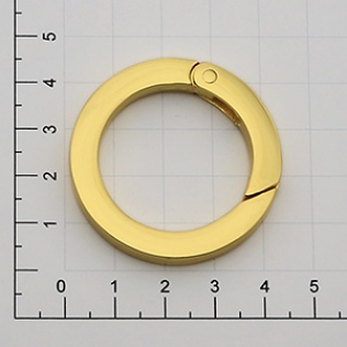 Кольцо карабин 31 мм золото