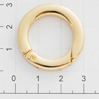 Кольцо карабин 20 мм золото