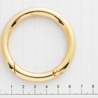 Кольцо карабин 50 мм золото