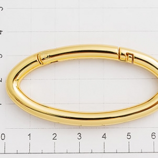 Кольцо карабин, овальное 57 мм золото