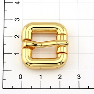 Пряжка с роликом для ремня 15 мм золото