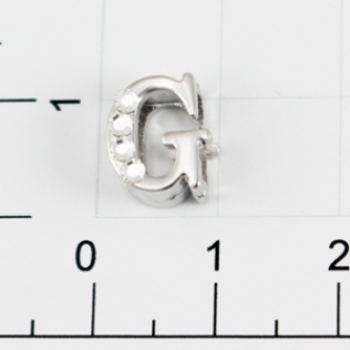 Буквы для наборных браслетов «G» 10 мм никель
