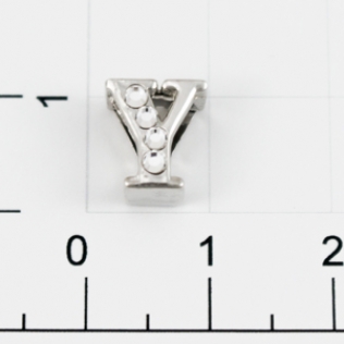 Буквы для наборных браслетов «Y» 10 мм никель