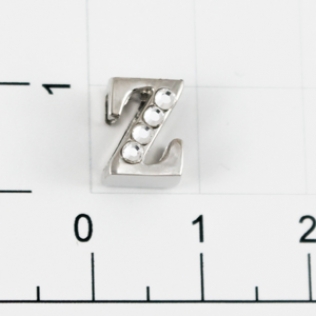 Буквы для наборных браслетов «Z» 10 мм никель