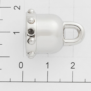Кулон наконечник для кисточки 12 мм никель