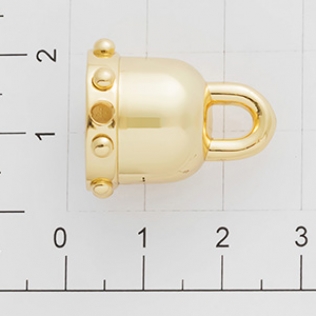 Кулон наконечник для кисточки 12 мм золото