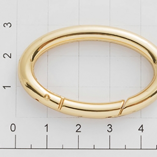 Кольцо карабин, овальное 40 мм золото