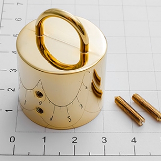 Кулон наконечник для кисточки 25 мм золото