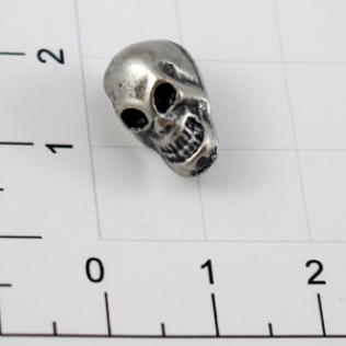 Заклепки череп на шипах 8 мм серебро черное (античное)