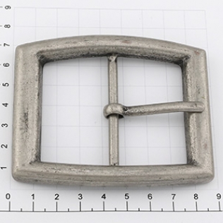 Пряжка для ремня 50 мм серебро черное (античное)
