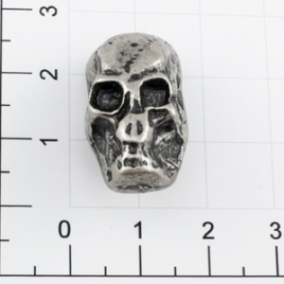Заклепки череп 14 мм серебро черное (античное)
