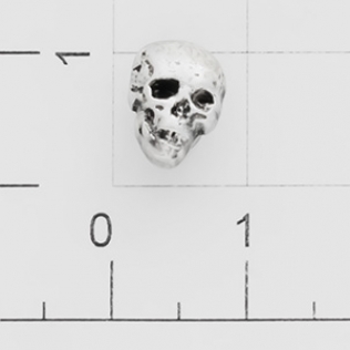 Заклепки череп 9 мм серебро черное (античное)