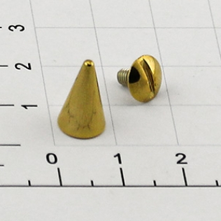 Клепки конус на винте 8 мм золото