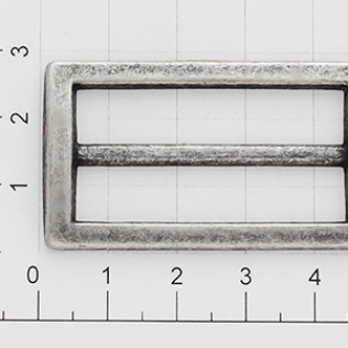Шлевка - рамка регулятор 40 мм серебро черное (античное)
