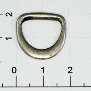 Полукольцо для сумок 15 мм серебро черное (античное)