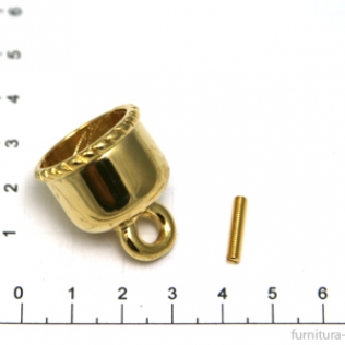 Кулон наконечник для кисточки 20 мм золото