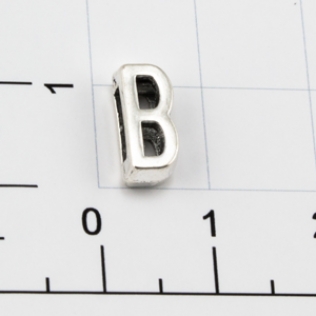 Буквы для наборных браслетов «B» 10 мм никель