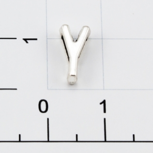 Буквы для наборных браслетов «Y» 10 мм никель