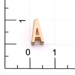 Буквы для наборных браслетов «A» 10 мм золото