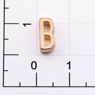 Буквы для наборных браслетов «B» 10 мм золото