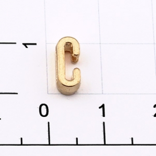 Буквы для наборных браслетов «C» 10 мм золото