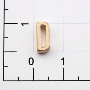 Буквы для наборных браслетов «D» 10 мм золото