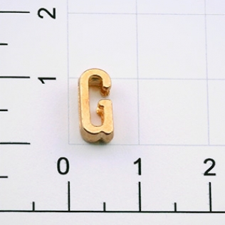 Буквы для наборных браслетов «G» 10 мм золото