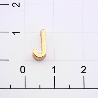Буквы для наборных браслетов «J» 10 мм золото
