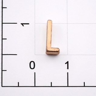 Буквы для наборных браслетов «L» 10 мм золото