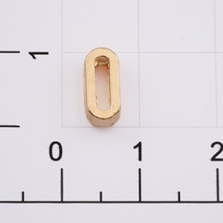 Буквы для наборных браслетов «O» 10 мм золото