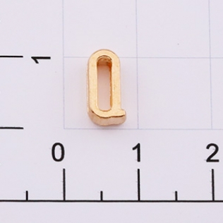 Буквы для наборных браслетов «Q» 10 мм золото