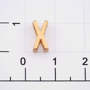 Буквы для наборных браслетов «X» 10 мм золото